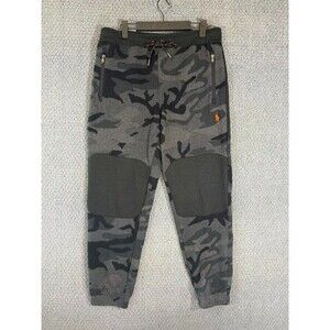 Polo Ralph Lauren Pony Black/Gray Camo Camo Fleece Sweatpant Athletic Pant / M